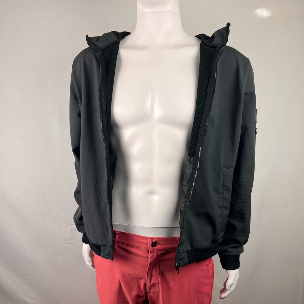 Jack & Jones Nine Zero Black Hooded Zip Jacket – Size L